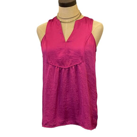MAEVE by Anthropologie Fushia Pink Tank Blouse Shirt Women's size 0 - Picture 10 of 10